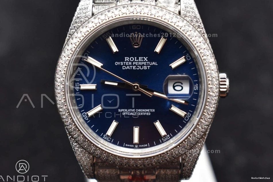 SportInspired Markers DateJust Version Blue Best Stick Diamond 897 JDF 41mm 0413